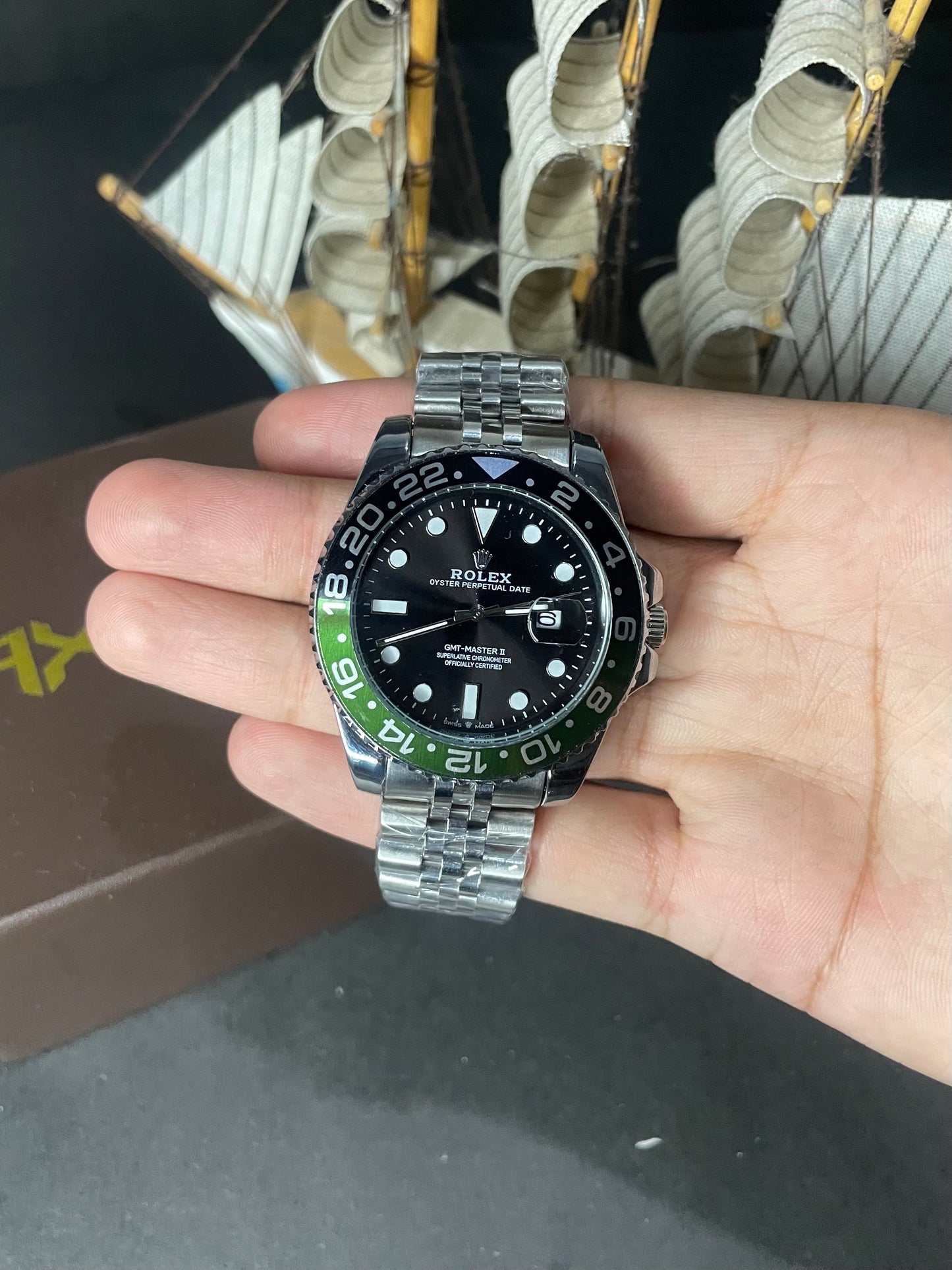 Rolex GMT Sprite Semi-Automatic Watch – Black Dial AXIOM