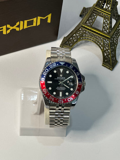 Rolex GMT Pepsi Semi-Automatic Watch – Black Dial