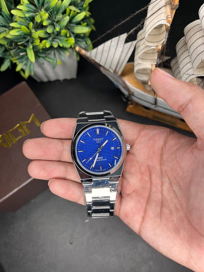 Tissot PRX Semi-Automatic Watch – Green Waffle Dial | Stainless Steel Bracelet AXIOM