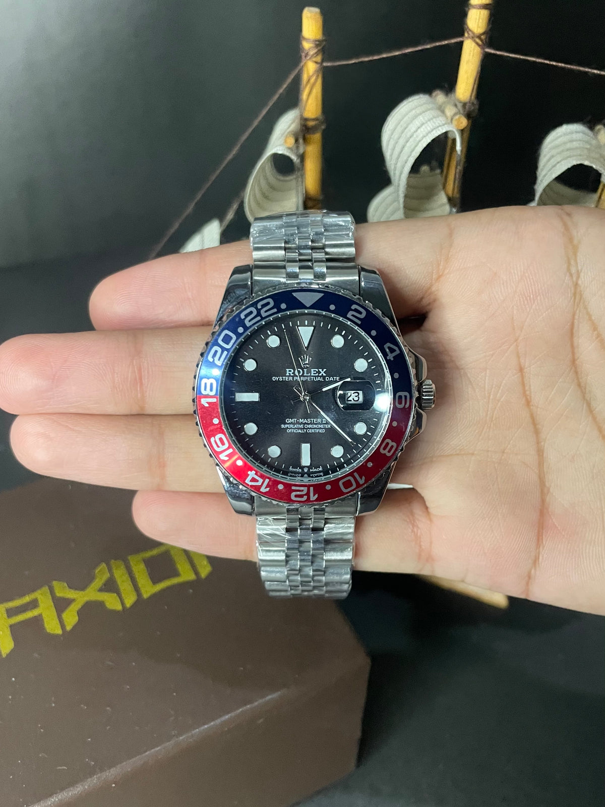 Rolex GMT Batman Semi-Automatic Watch – Black Dial AXIOM
